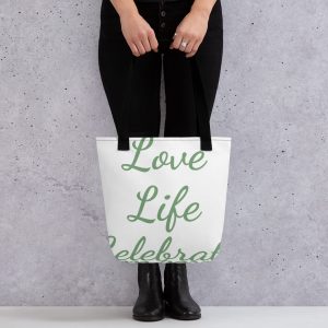 Love Life Celebrate tote bag