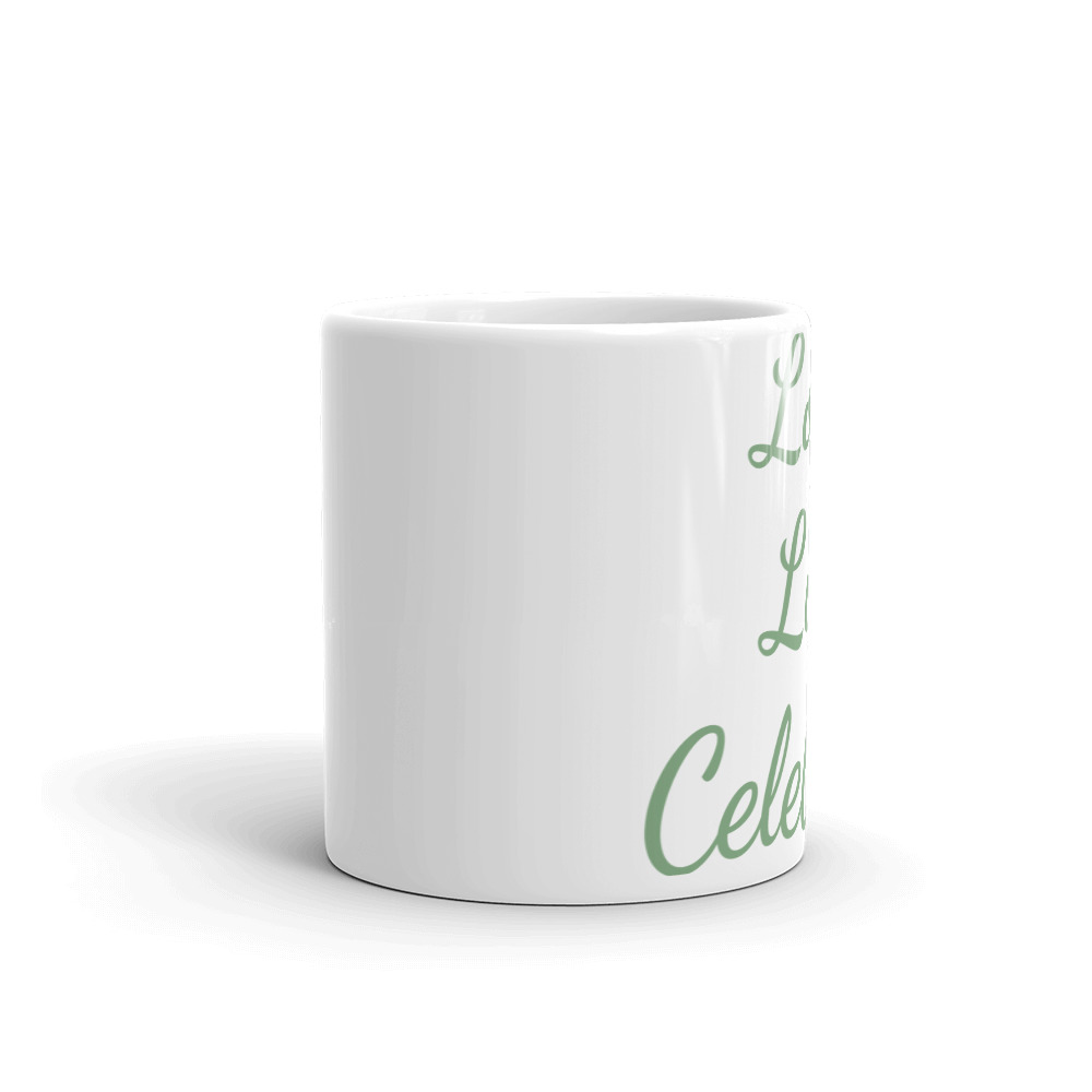 Love Life Celebrate glossy mug - Image 3