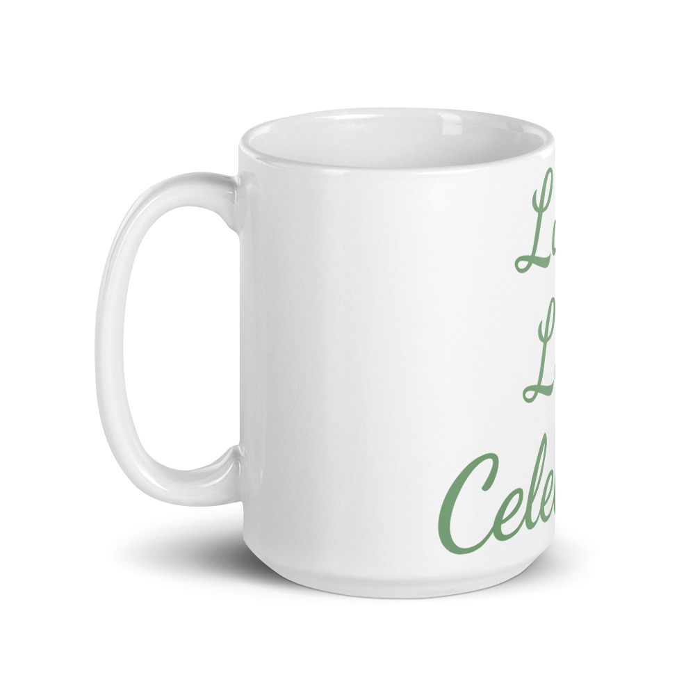 Love Life Celebrate glossy mug - Image 5