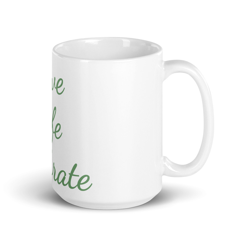 Love Life Celebrate glossy mug - Image 4